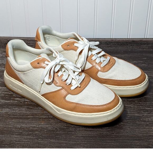 Cole Haan Men's Grandpro Crossover Cream/Tan Lace Up Sneaker Size 11.5 M - Picture 1 of 6